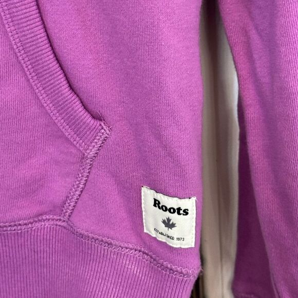 Roots Canada Purple BEAVER High End Women’s XS Hoodie MINTY - Picture 3 of 7
